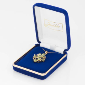 pendant box with wrapped pad