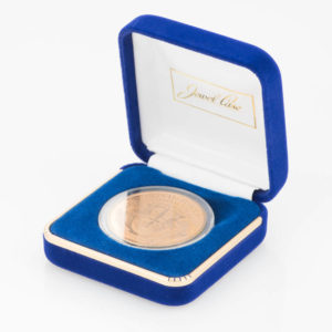 Blue Soiree Single Coin Holder Display Box Case